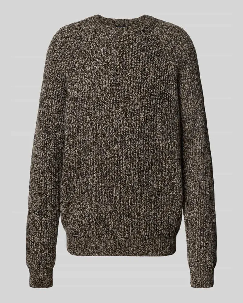 Christian Berg Strickpullover in melierter Optik Schoko