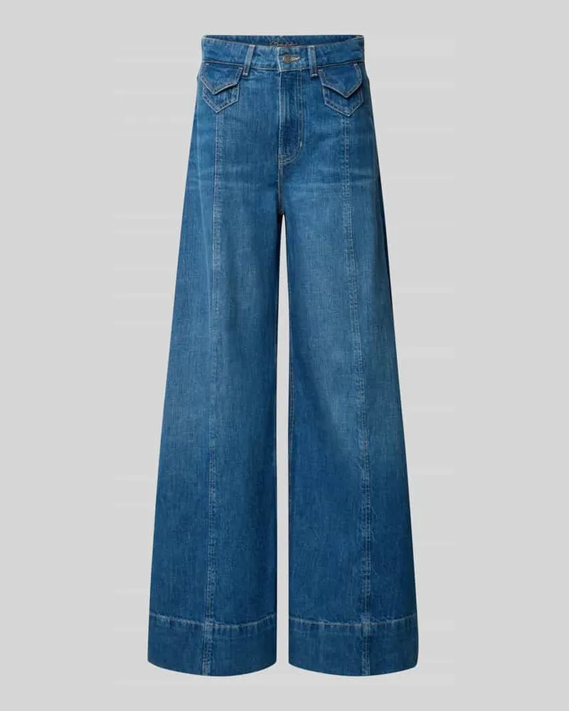 HUGO BOSS Wide & Loose Fit Jeans aus reiner Baumwolle Modell 'C_JANE HR Dunkelblau