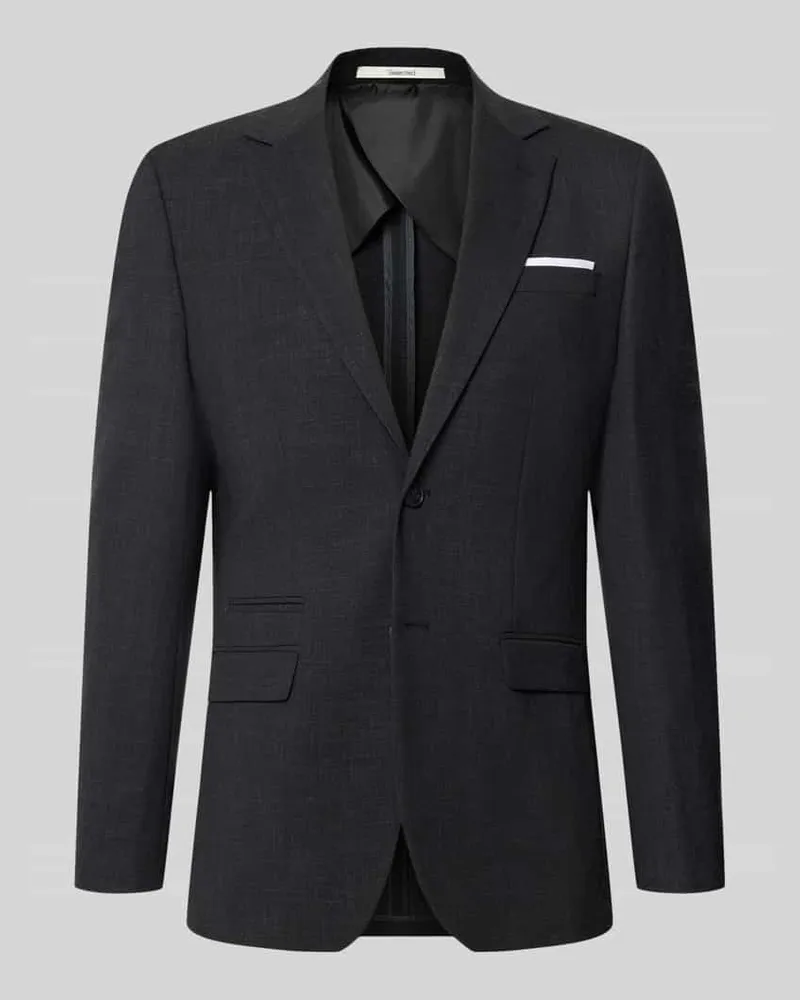 Selected Homme Slim Fit Anzugsakko mit Woll-Anteil Modell 'OASIS Black