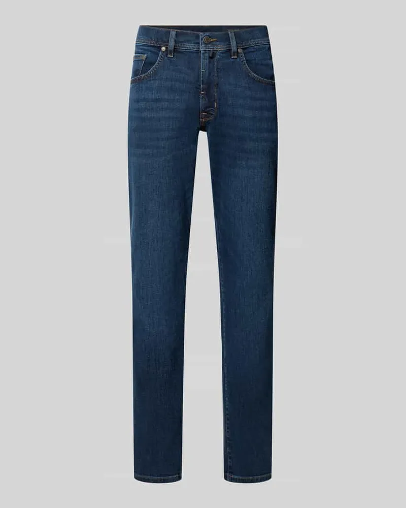Pierre Cardin Relaxed Fit Jeans mit Eingrifftaschen Modell 'Dijon Dunkelblau