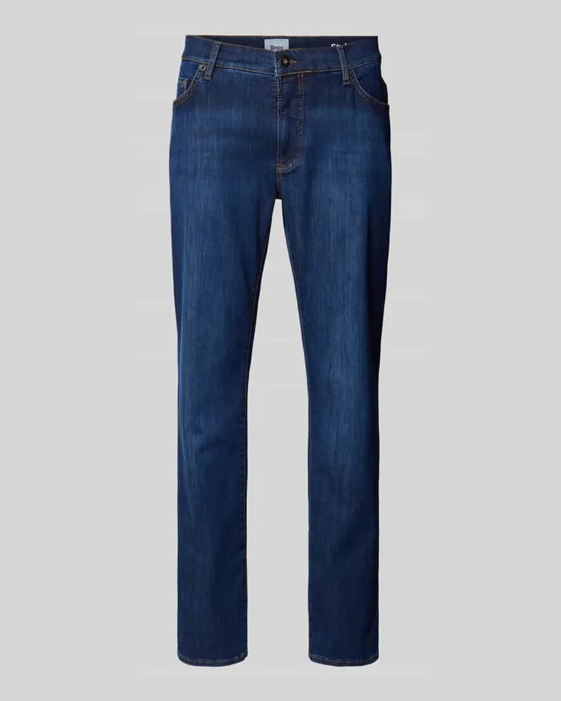 Brax Regular Fit Jeans im 5-Pocket-Design Modell 'CHUCK Dunkelblau