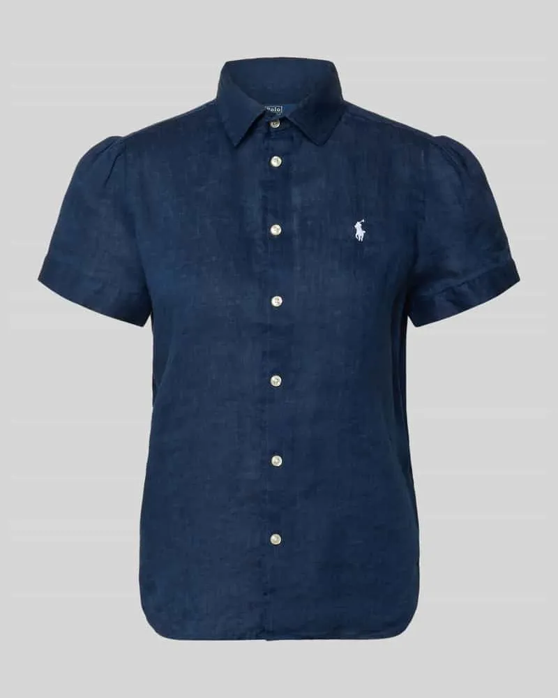 Ralph Lauren Regular Fit Leinenbluse aus reinem Leinen Marine