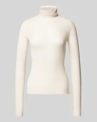 Patrizia Pepe Strickpullover mit Rollkragen Modell 'MAGLIA ESSENTIAL Offwhite