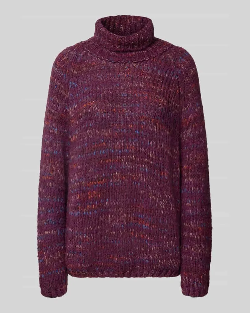 Smith & Soul Relaxed Fit Strickpullover aus Woll-Mix mit Viskose-Anteil Bordeaux