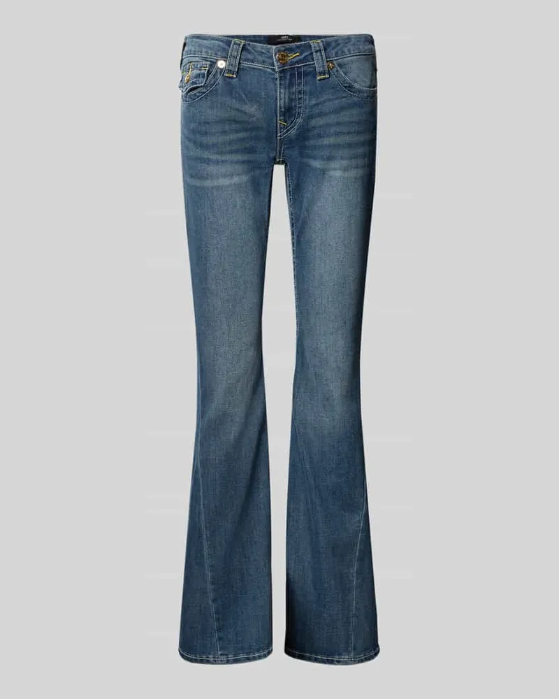 True Religion Low Rise Flared Jeans mit Eingrifftaschen Modell 'JOEY Jeansblau