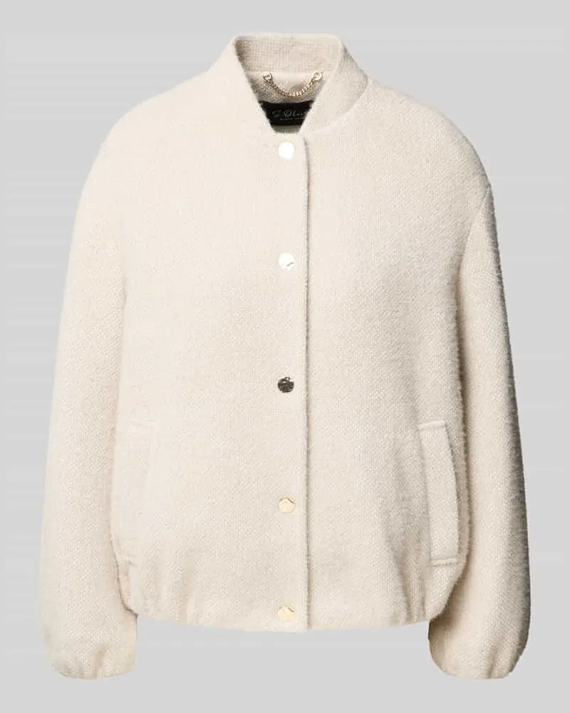 S.Oliver Relaxed Fit Blouson mit Allover-Muster Kitt