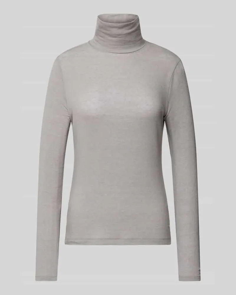 windsor. Longsleeve mit Stehkragen Mittelgrau