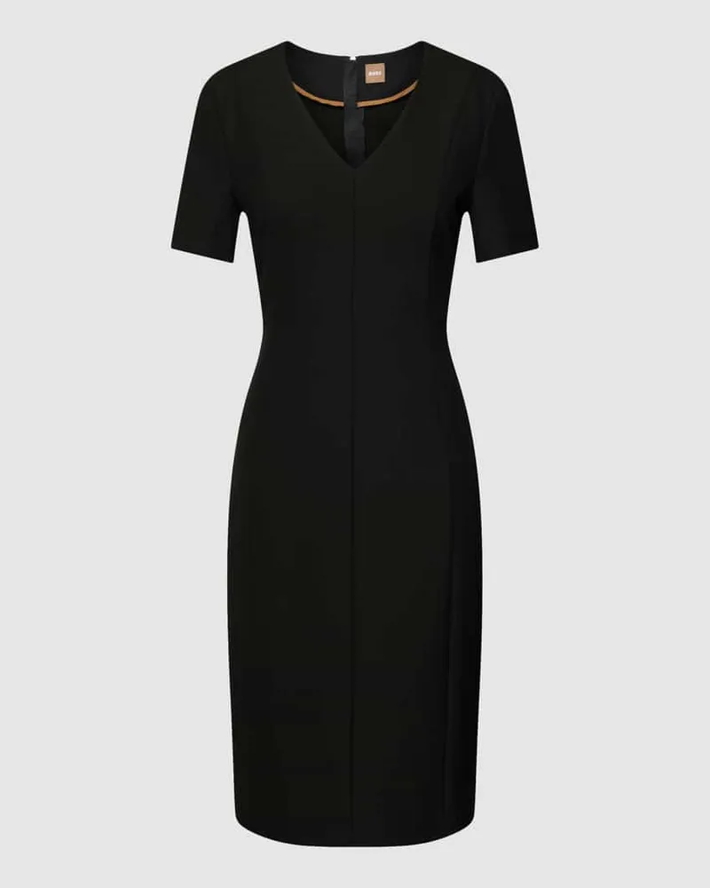 HUGO BOSS Knielanges Kleid mit Teilungsnähten Modell 'Damaisa Black