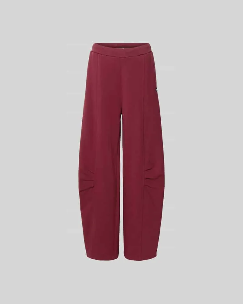 ROTATE Birger Christensen Stoffhose mit Zierfalten Bordeaux