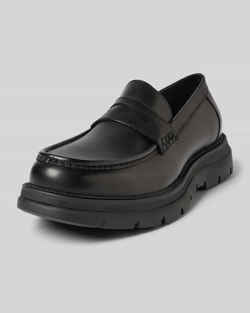 Steve Madden Lederloafer mit Schaftbrücke Modell 'RAIDEN Black