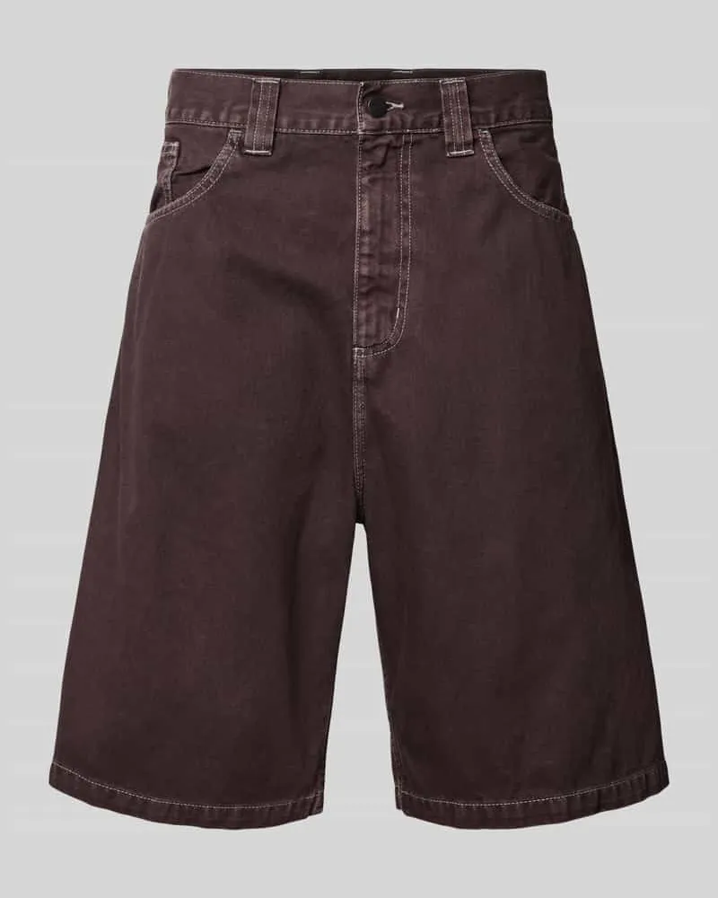 Carhartt WIP Jeansshorts mit Eingrifftaschen Modell 'Clark Dunkelbraun