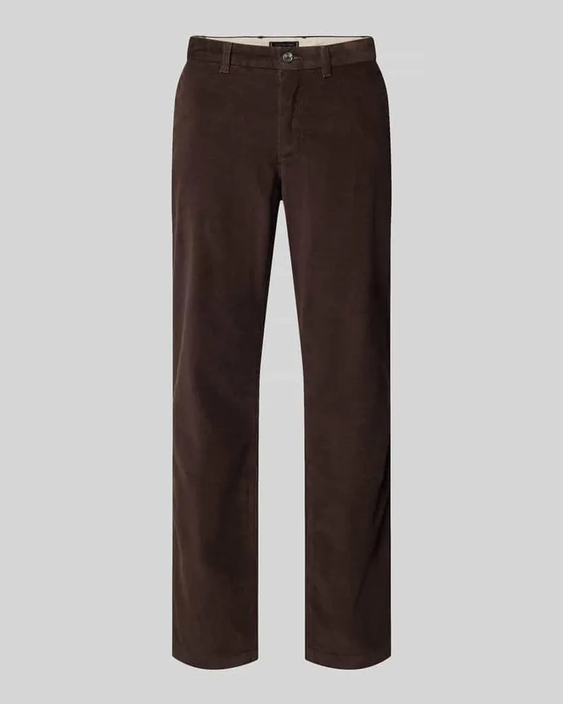 Tommy Hilfiger Straight Leg Cordhose aus Baumwoll-Mix Modell 'DENTON Dunkelbraun