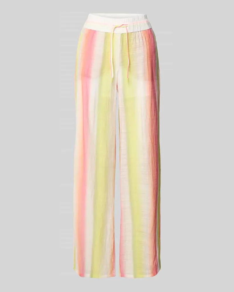 Marc Cain Wide Fit Stoffhose aus Viskose-Mix mit Tunnelzug Pink