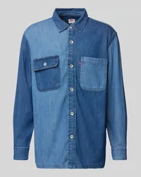 Levi's Regular Fit Jeanshemd mit Brusttaschen Jeansblau