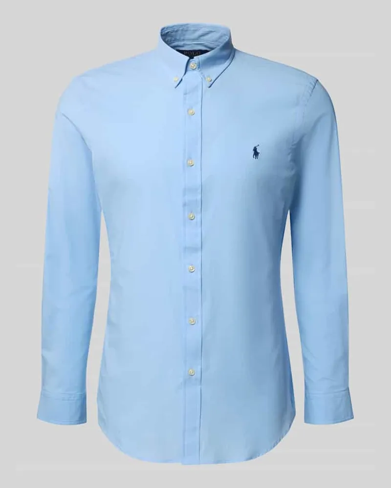 Ralph Lauren Slim Fit Freizeithemd aus Baumwoll-Mix Blau
