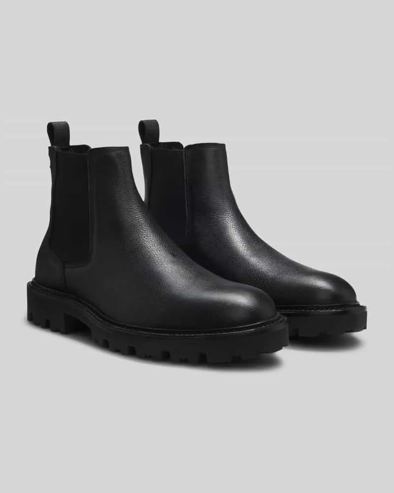 HUGO BOSS Chelsea Boots aus echtem Rindsleder Black