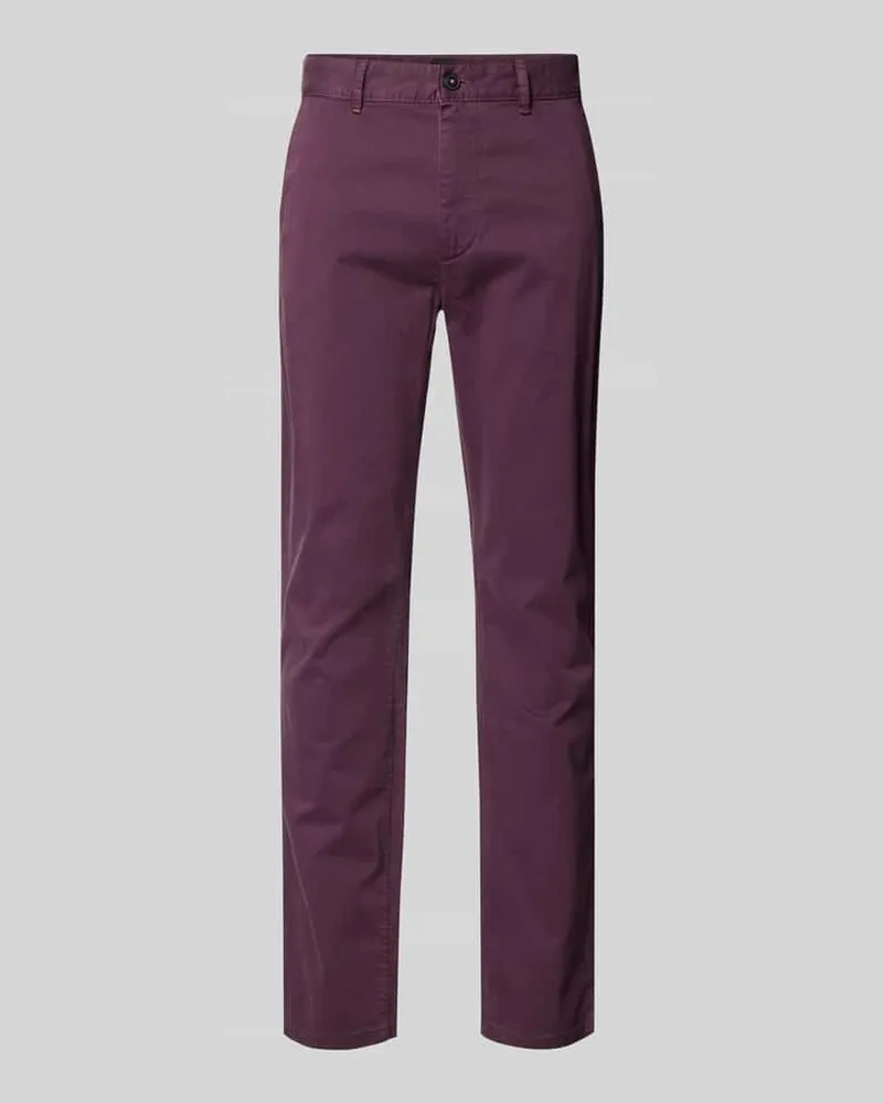 HUGO BOSS Slim Fit Chino mit seitlichen Eingrifftaschen Bordeaux