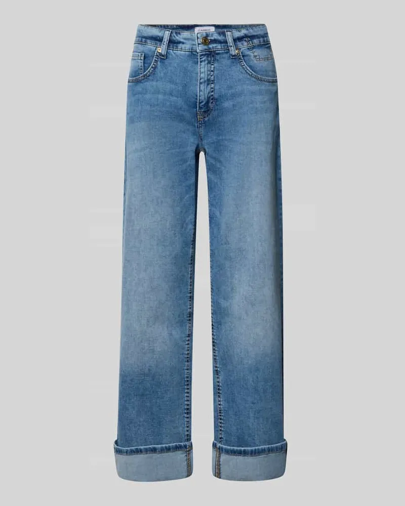Cambio Straight Fit Jeans aus Baumwoll-Mix Modell 'GAIA Jeansblau