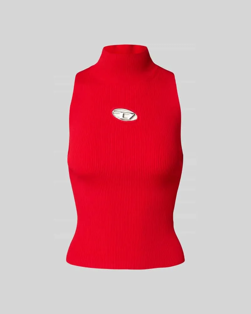 Diesel Tanktop mit Label-Detail Rot