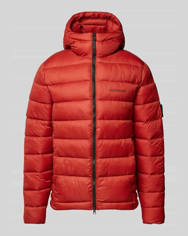 Didriksons 1913 Regular Fit Steppjacke mit Logo-Print Orange