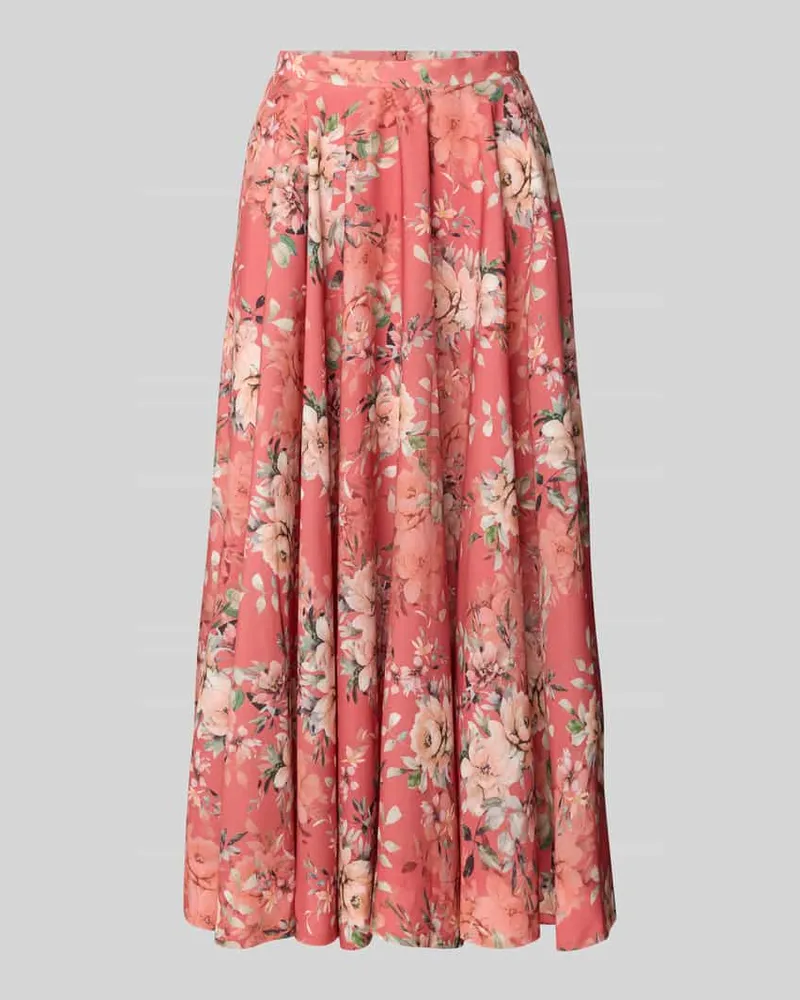 ADLYSH Midirock mit seitlichen Eingrifftaschen Hellrot