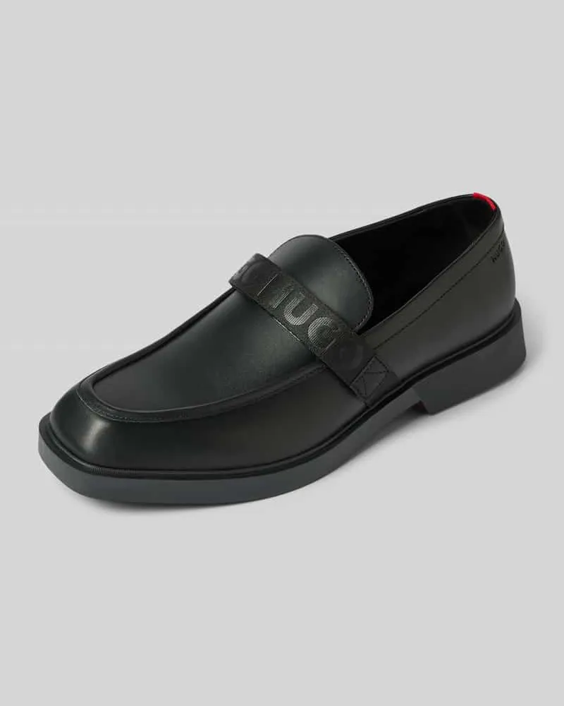 HUGO BOSS Loafers mit Label-Details Modell 'Iker Black