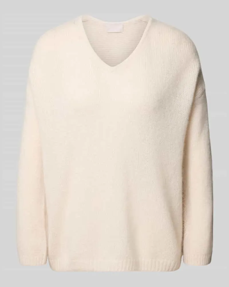 hemisphere Strickpullover aus Kaschmir-Seide-Mix Offwhite