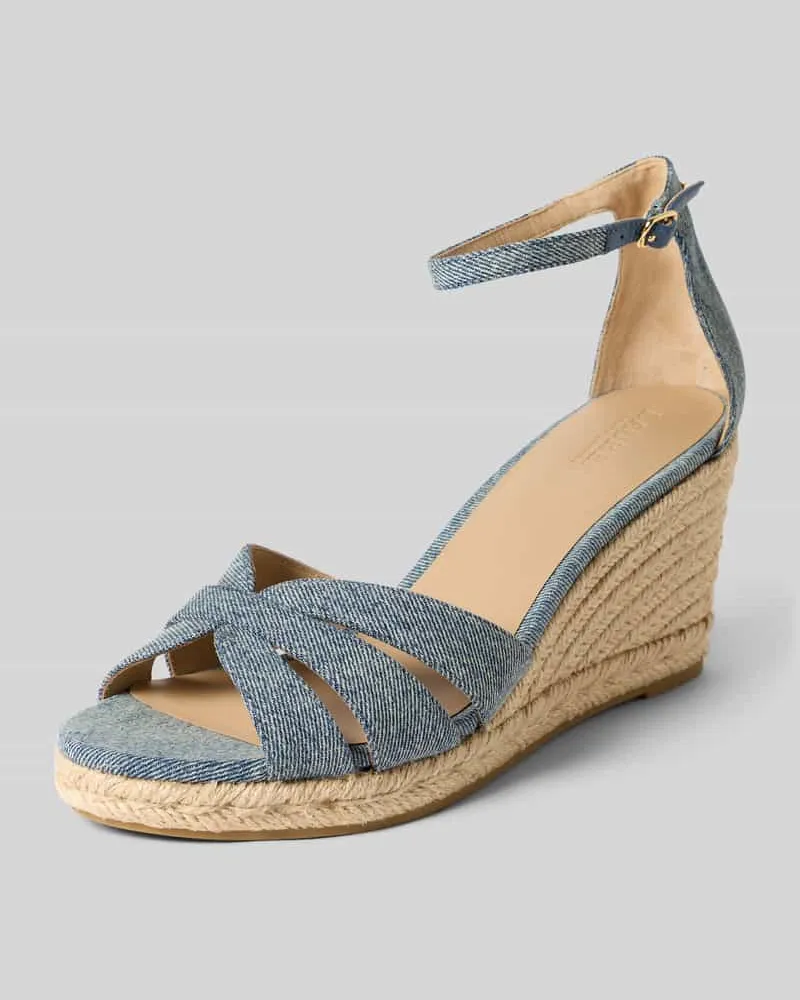 Ralph Lauren Wedges in Denim-Optik Jeansblau