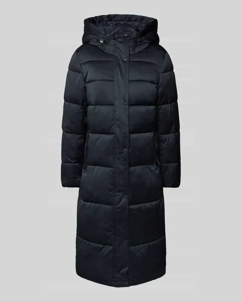 S.Oliver Regular Fit Steppmantel in Satin-Optik Marine