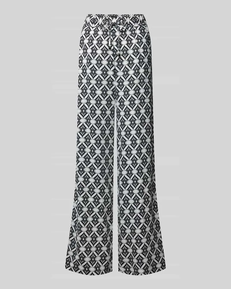Rosner Wide Leg Leinenhose mit elastischem Bund Modell 'Mara Black