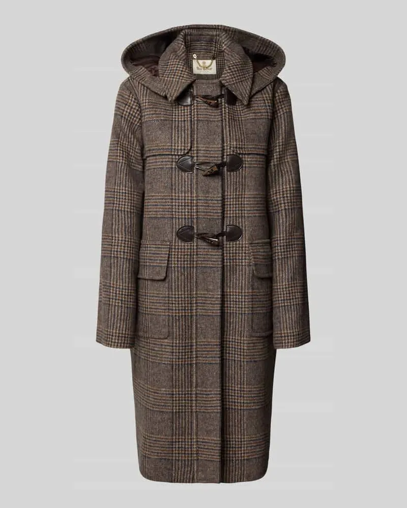 Barbour Regular Fit Dufflecoat aus reiner Woll-Mix Modell 'MELODY Dunkelbraun