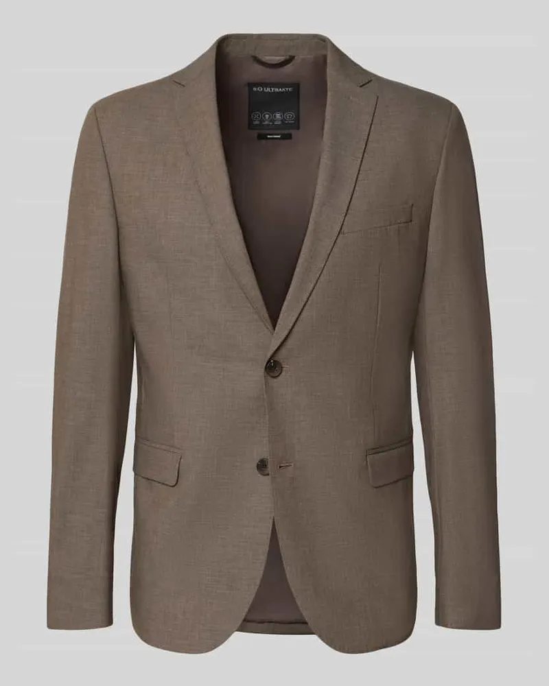 S.Oliver Slim Fit Sakko mit Viskose-Anteil Modell 'ULTIMATE Hellbraun