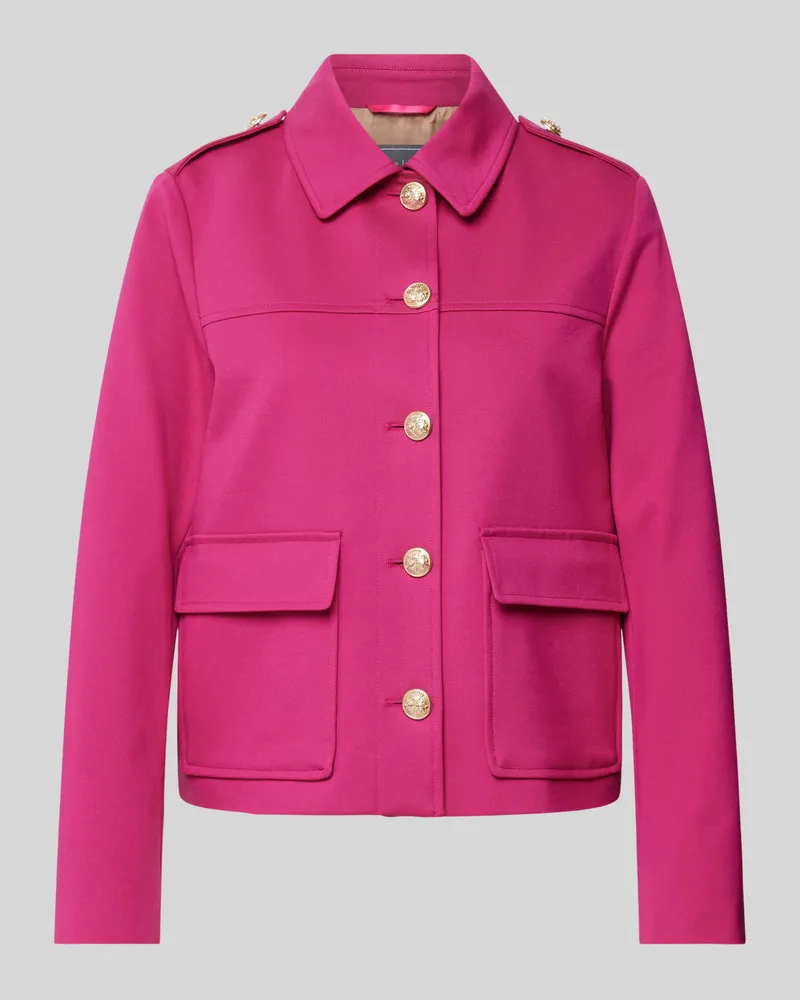 White Label Hemdjacke mit Pattentaschen Pink