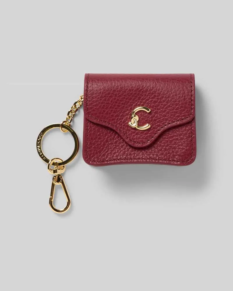 Coccinelle Portemonnaie mit Logo-Applikation Bordeaux
