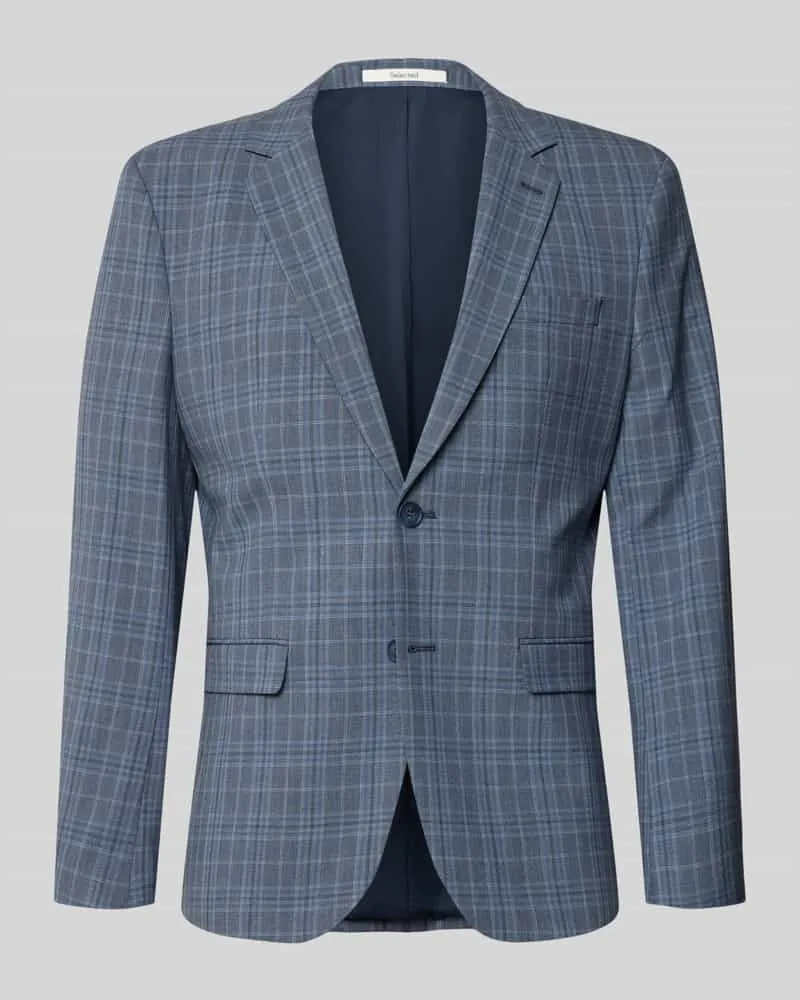 Selected Slim Fit Sakko mit Brustleistentasche Marine