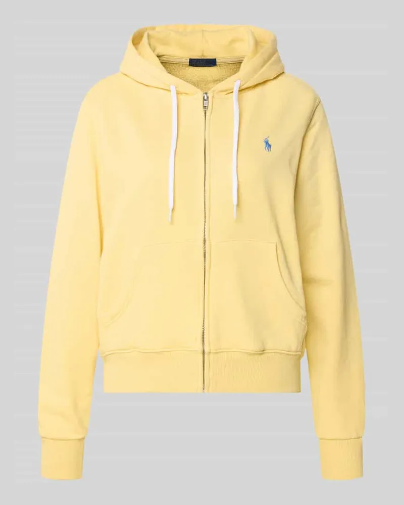 Ralph Lauren Regular Fit Sweatjacke aus Baumwoll-Mix Hellgelb