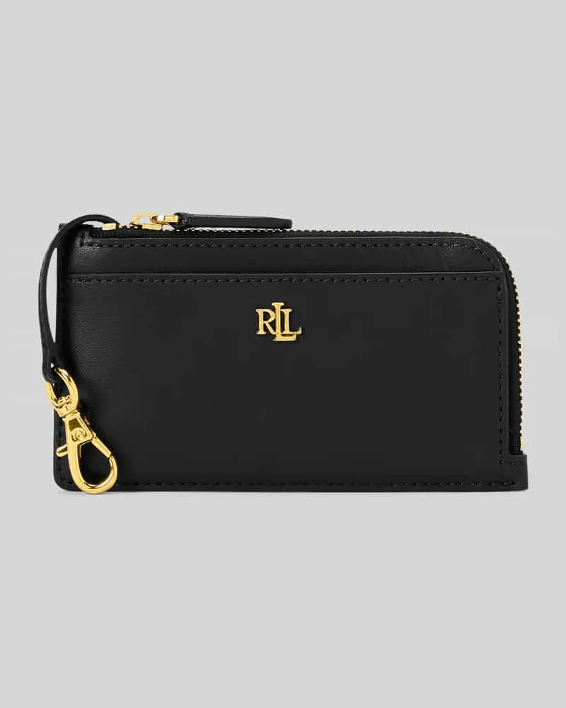 Ralph Lauren Portemonnaie für Kleingeld aus echtem Leder Black
