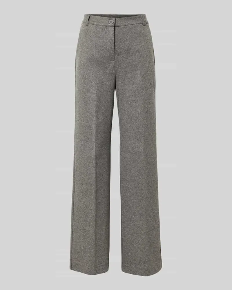 Max Mara Straight Leg Hose mit Baumwoll-Anteil Modell 'ZELOTA Mittelgrau