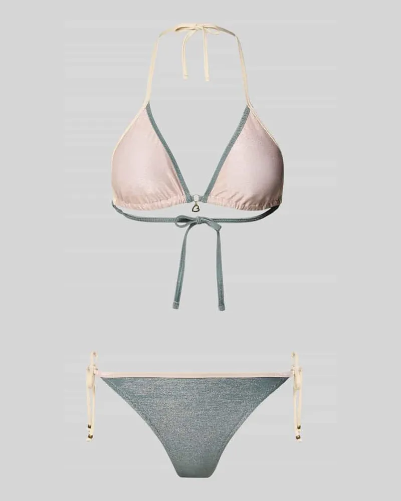 Banana Moon Bikini mit wattierten Cups und seitlicher Schnürung Altrosa