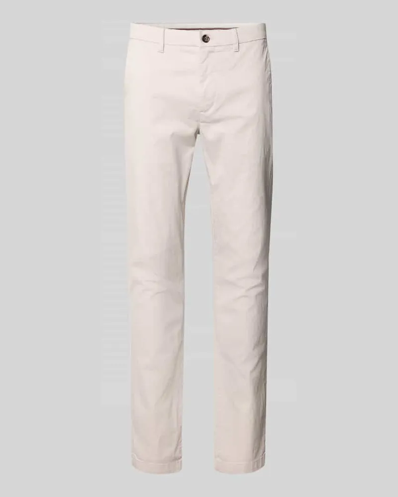 Tommy Hilfiger Slim Fit Chino aus Baumwoll-Mix Modell 'BLEECKER Hellgrau