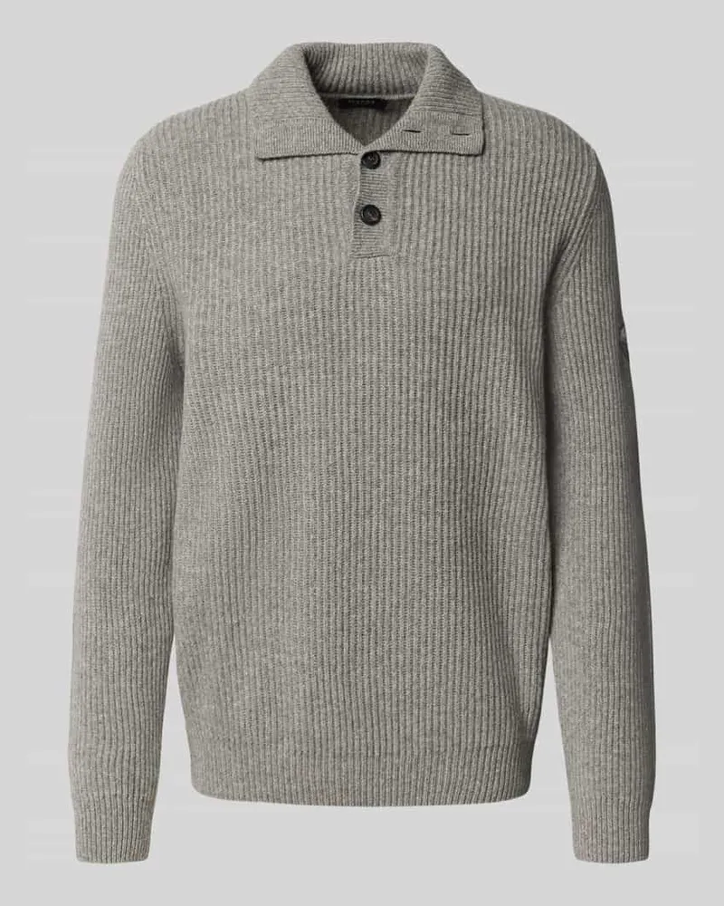 Maerz Strickpullover mit Label-Detail Mittelgrau