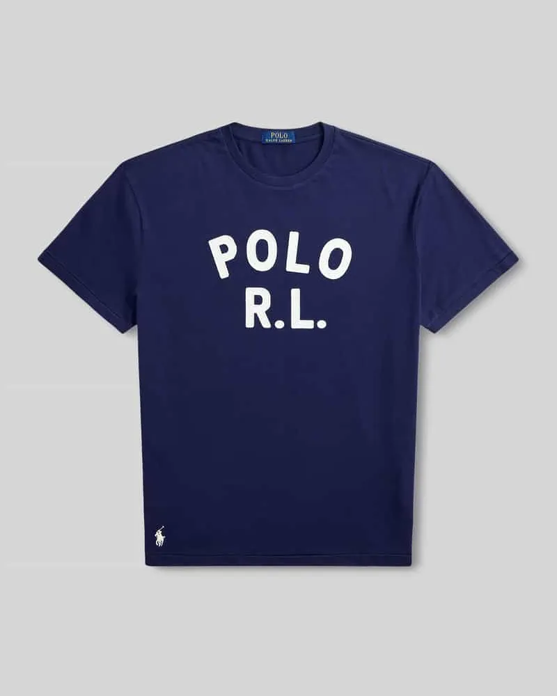 Ralph Lauren Loose Fit T-Shirt aus reiner Baumwolle Marine