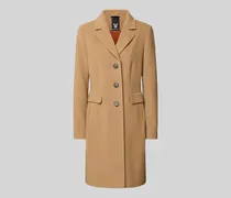 Wollmantel mit Kaschmir-Anteil und Pattentaschen