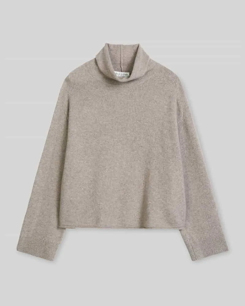 Marc O'Polo Rollkragenpullover mit überschnittenen Schultern Taupe