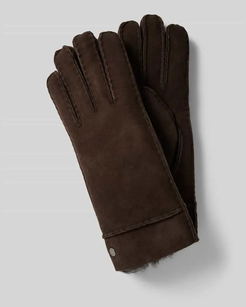 Roeckl Handschuhe aus Lammfell Modell 'HELSINKI Dunkelbraun
