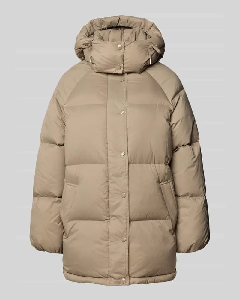 Gant Steppjacke mit Kapuze und Eingrifftaschen Camel