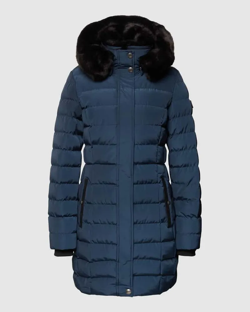 Wellensteyn Funktionsjacke mit abnehmbarer Kapuze Modell 'Santorin Long Blau