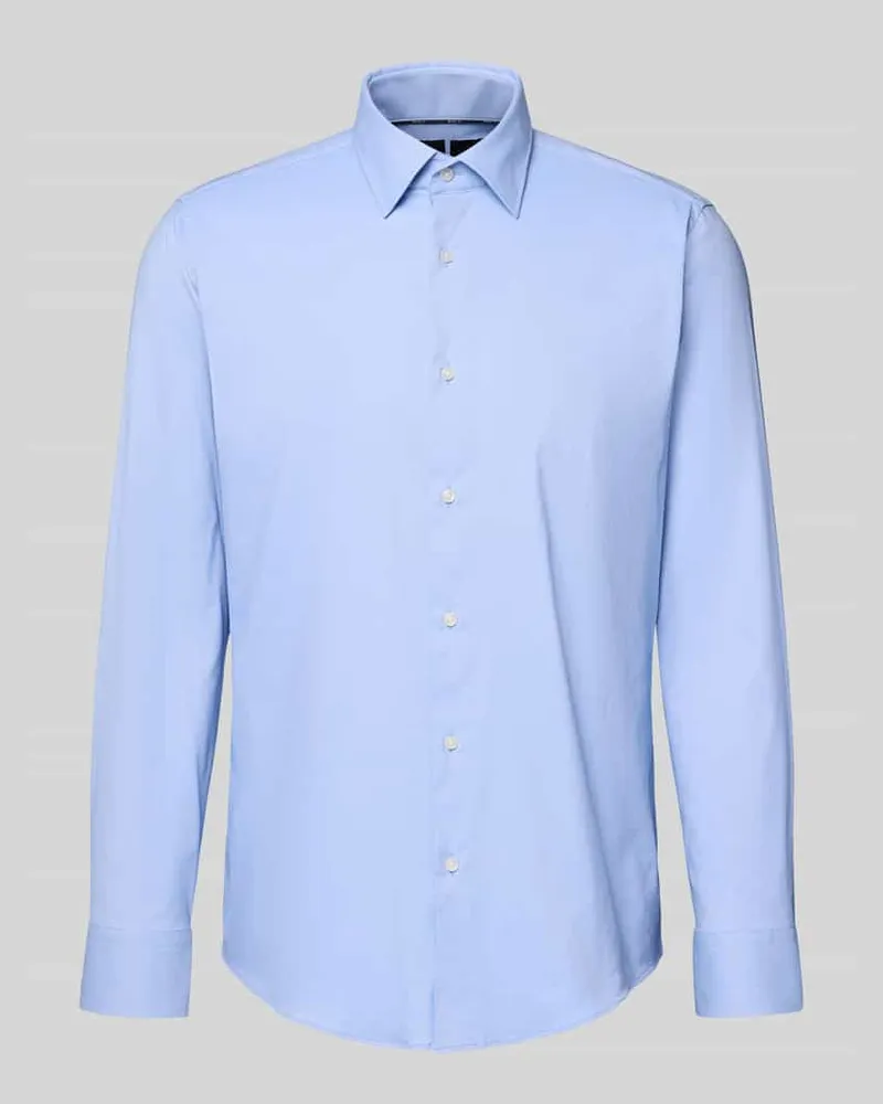 HUGO BOSS Regular Fit Businesshemd mit Kentkragen Modell 'JOE Bleu