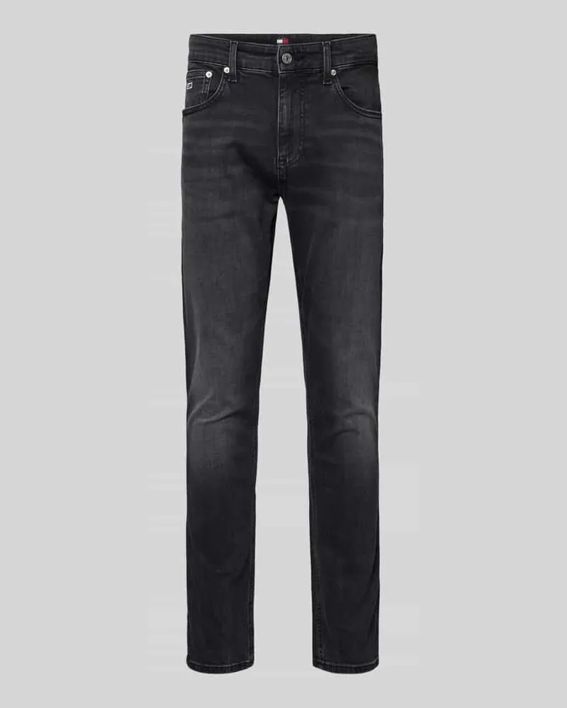 Tommy Hilfiger Slim Fit Jeans aus Baumwoll-Mix Modell 'AUSTIN Black