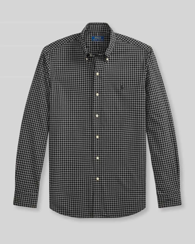 Ralph Lauren Custom Fit Freizeithemd aus reiner Baumwolle Black